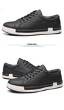  Branded Design Men Sneakers Genuine Leather Creative Trend Summer Black Harajuku Casual Shoes British Lace-up Mart Lion - Mart Lion