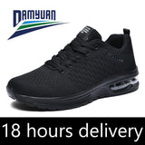 Breathable Running Shoes Lightweight Men's Jogging Sneakers Outdoor Casual Sports Mart Lion Black 5.5 