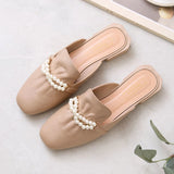 Summer Slippers Women's Casual Sandals Slip-on Outer Wear Korean Style Shoes Lazy Shoes Closed Toe Half Slippers Mart Lion Dark Brown 35 
