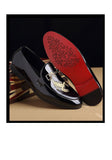 Casual Leather Shoes Classic Slip-on Loafers Men's Driving Moccasins Embroidery Party Wedding Flats Mart Lion   