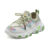 Children Shoes for Girls Sport Breathable Baby Soft Bottom Non-slip Casual Kids Girl Sneakers Mart Lion Green 21 
