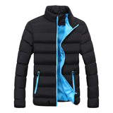 Winter Jacket Men's Clothes Solid Colors Ultra-light Parka ackets And Coats Stand Collar Bubble Coat Puffer Mart Lion 55 Blue jacket M 