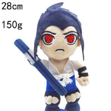 23-30cm Naruto Anime Plush Toys Naruto Uchiha Itachi Kakashi Sasuke Gaara Cute Figure Stuffed Dolls Pendant Kids Xmas Mart Lion 28cm Uchiha Sasuke  