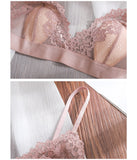 Bra Set Women Lace Thongs Lingerie Underwear Bralette Push Up Tube Tops Bras Panties Suit For Lady 1 Set Mart Lion   