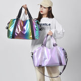 Travel Bag Large Women Handbags Pure Color Shoulder Crossbody Duffle Bag Casual Mart Lion   