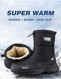 Winter High Boots For Man Outdoor Walking Mans Footwear Non-slip Snow Boots Cotton Shoes Plus Velvet Keep Warm Men Casual Shoes  MartLion