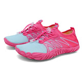 Unisex Sneakers Barefoot Upstream Aqua Shoes Outdoor Beach Water Sports Wading and Creek Gym Runnnig Footwear Mart Lion Rose Red 26 3.5 