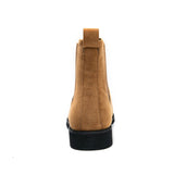 Chelsea Boots Men's  Faux Suede brown Classic Casual Versatile British Style Slip-On Ankle Mart Lion   