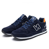 Men's Sneakers Artificial Leather Casual Shoes Breathable Tennis Zapatillas Hombre Mart Lion 2603-leather-blue 6.5 