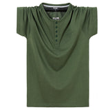 Summer Cotton White Solid T Shirt Men's Causal O-neck T-shirt Classical Oversized Men's Streetwear Top Tees Mart Lion Army Green M 