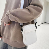 Men's Bag Strap Messenger Sling Bags Casual Purse Leather Zipper Pouch Simple Small Crossbody Shoulder Bag Male Purse Mart Lion - Mart Lion