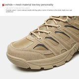 Men's Boots Outdoor Hiking Tactical Military Combat Autumn Shoes Light Non-slip Desert Ankle Mart Lion   