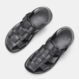 Leather Men Sandals Comfortable Lightweight Retro Sandals Summer Men shoes Mart Lion   