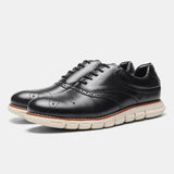 Brogue Lightweight Men's Shoes Comfortable Men Casual Shoes Mart Lion Black 39 