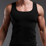Men's Gyms Casual Tank Tops Fitness Cool Summer 100% Cotton Vest Sleeveless Tops Gym Slim Casual Undershirt Clothes