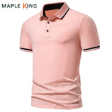 Pink Polo Manche Courte Homme Men's Summer Luxury Social Busines Camisa Polo Masculina Men's Golf Shirt Camisetas Top Mart Lion   