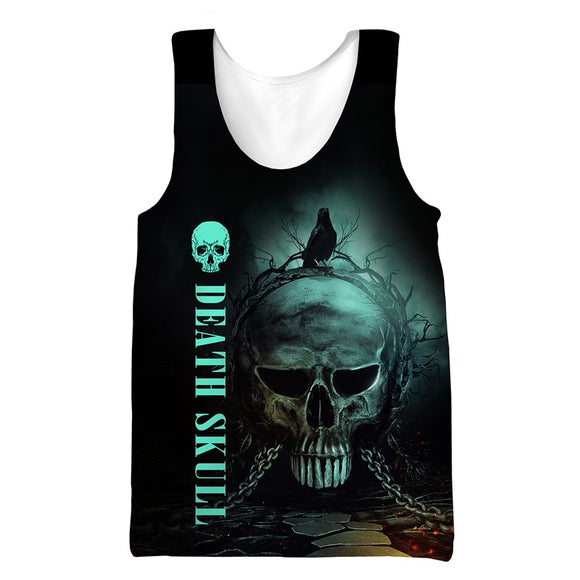 Cool Skull 3D Print Men's Tank Tops Casual Hip Hop Graphic Streetwear Fitness Summer Sleeveless Shirts Mart Lion 10 L 