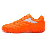 Indoor Turf Soccer Shoes for Kids Mesh Comfort Futsal Child Football Boys Girls Children Football Training Sneakers botas futbol Mart Lion 8613 orange 29 