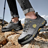 Leather Hiking Shoes Autumn Wear-resistant Outdoor Sport Men's Lace-Up Climbing Trekking Hunting Sneakers Mart Lion   