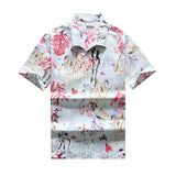 Men's Short Sleeve Hawaiian Shirt Colorful Print Casual Beach Hawaiian Shirt Mart Lion 107 colors Asian size 3XL 