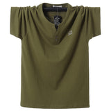 Men's Big Tall T-shirt Short Sleeves Oversized Cotton Tee Summer Fit  Elastic force Mart Lion Green M 