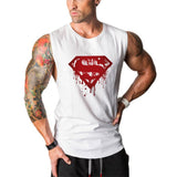Clothing men's Gym Tank Tops Summer Cotton Slim Fit shirts Bodybuilding Sleeveless Undershirt Fitness tops tees Mart Lion White M 
