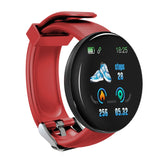 D18 Smart Watch Men's Blood Pressure Waterproof Smartwatch Women Heart Rate Monitor Fitness Tracker Watch Sport For Android IOS Mart Lion Red  