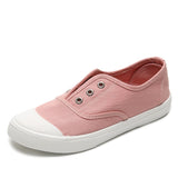 Autumn Slip-On Lovers Canvas Shoes Women All-Match Trend White Summer Student Flat Bottom Casuals Male Sneakers Mart Lion Pink 34 