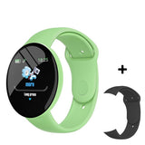 D18 Pro Smart Watch Men Women Bluetooth Fitness Tracker Bracelet Sport Heart Rate Blood Pressure Kids Smartwatch for IOS Android Mart Lion Green Add 1 Strap  