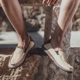 Espadrilles for Men's Loafers Summer Canvas Casual Shoes Handmade Weaving Fisherman Mart Lion   