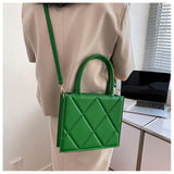 Women Shoulder Bag Trendy Plaid Pu Leather Crossbody Bags Ladies Handbags Designer Top Handle Bag Mart Lion   