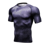 Compression Quick dry T-shirt Men's Running Sport Skinny Short Tee Shirt Male Gym Fitness Bodybuilding Workout Black Tops Clothing Mart Lion picture color 2 XL 