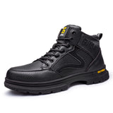  Men High Top Steel Toe Shoes Puncture Proof Work Safety Boots Man Construction Protective Footwear Work Shoes Mart Lion - Mart Lion