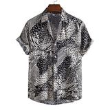 Summer Men's Beach Hawaiian Shirts Casual Vacation Street Short Sleeve Street Shirts Tops Mart Lion E898051A XXL China