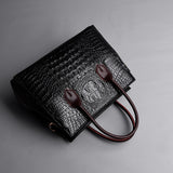 Women Handbag Genuine Leather Bags Crocodile Luxury Handbags Bags Designer Crossbody Bags Female Retro Tote Handbags Mart Lion Black  