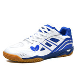 Professional Men's Tennis Shoes Breathable Volleyball Sneakers Women Sports Fitness Tennis female Mart Lion white blue X830 36 