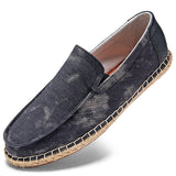 Men's Espadrilles Summer Breathable Flats Slip on Shoes Loafers Canvas Fisherman Driving Footwear