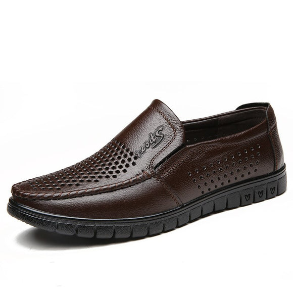  PU Leather Men's Walking Driving Shoes Flat Lofers Dress Office Footwear Outdoor Sneakers Summer Winter Mart Lion - Mart Lion