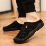 Men's Slippers Home Winter Indoor Warm Shoes Thick Bottom Plush Waterproof Leather House Slippers Cotton Mart Lion   