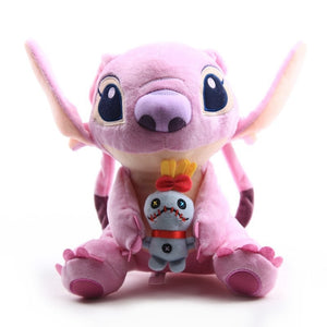 8pcs/lot 25cm Cartoon Animal Lilo Stitch Angel Stuffed Doll Plush Toy for Boys Girls Mart Lion pink 8pcs  