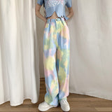 Baggy Women Jeans Streetwear Young Trend Denim Pants Boyfriend Korean Pantalon Pour Femme Clothing Mart Lion Rainbow XS 