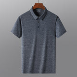Korean Style Summer Short Sleeve Thin Polo Shirt Men's Solid Color Breathable Tops Wear Men's Tops  Clothing