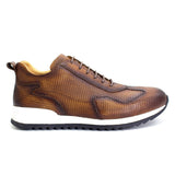 Men's Casual Shoes Genuine Leather Designer Oxford Handmade Sneakers Outdoor Street Flat Mart Lion   