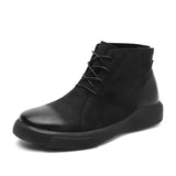 Men's Leather Boots Winter Shoes Leather Ankle Men's Boots Mart Lion black 38 