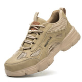 Summer Work Shoes Lightweight And Breathable Steel-Toed Safety Production Mart Lion NO.2 37 