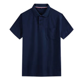 Men's Polo Shirt Clothing Summer Short Sleeve Summer Shirt Black White Cotton Polo Shirts Mart Lion With Pocket Blue XXXL 