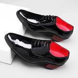 Black Men Shoes Party Lace-up Breathable Red Casual Zapatos De Hombre Mart Lion black 38 