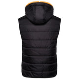 Giraffe Winter Jacket Men's Hoodied Vest Zipper Sleeveless Casual Winter Waistcoat Mart Lion   