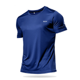 Men's Sportswear Tracksuit Gym Compression Clothing Fitness Running Set Athletic Wear T Shirts Mart Lion Blue Top L 