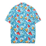 Men's Hawaiian Shirt Casual Colorful Printed Beach Aloha Short Sleeve Camisa Hawaiana Hombre Mart Lion   